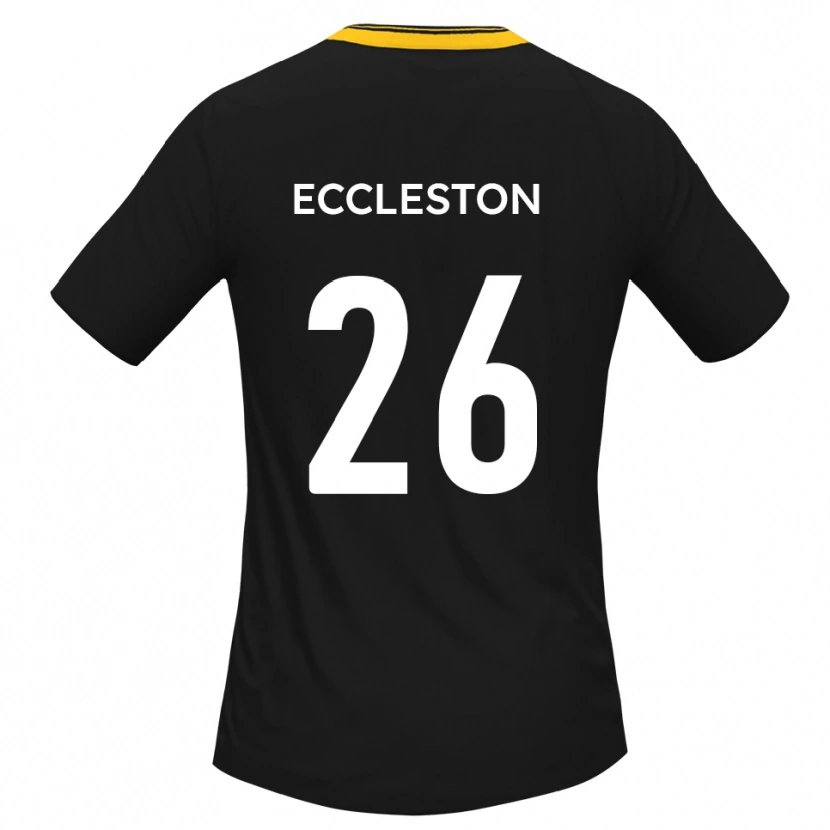 Danxen Kinderen Junior Eccleston #26 Zwart Geel Uitshirt Uittenue 2025/26 T-Shirt België