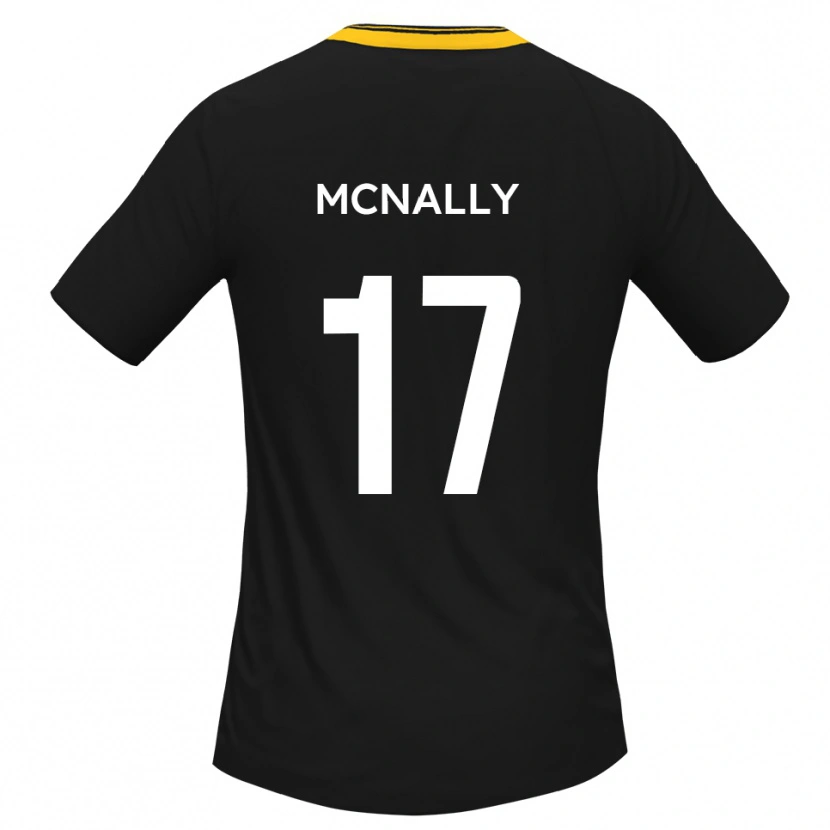 Danxen Kinderen Jordan Mcnally #17 Zwart Geel Uitshirt Uittenue 2025/26 T-Shirt België