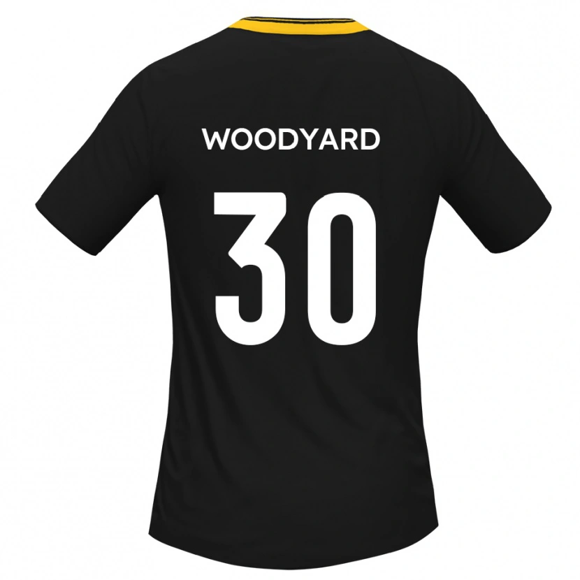 Danxen Kinderen Alex Woodyard #30 Zwart Geel Uitshirt Uittenue 2025/26 T-Shirt België