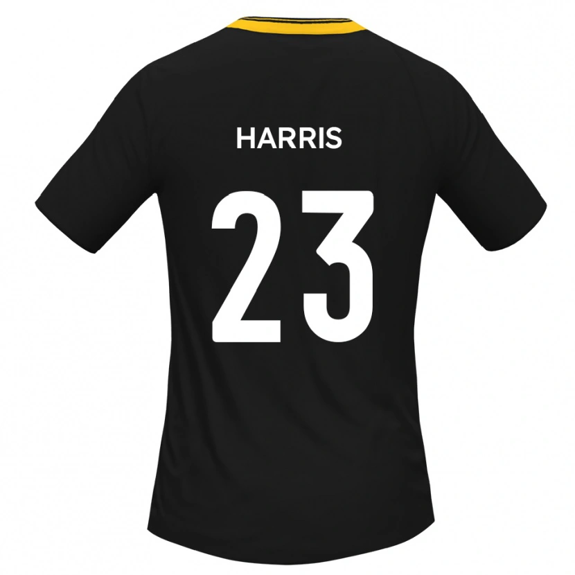 Danxen Kinderen Jayden Harris #23 Zwart Geel Uitshirt Uittenue 2025/26 T-Shirt België