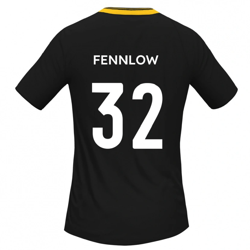 Danxen Kinderen James Fennlow #32 Zwart Geel Uitshirt Uittenue 2025/26 T-Shirt België