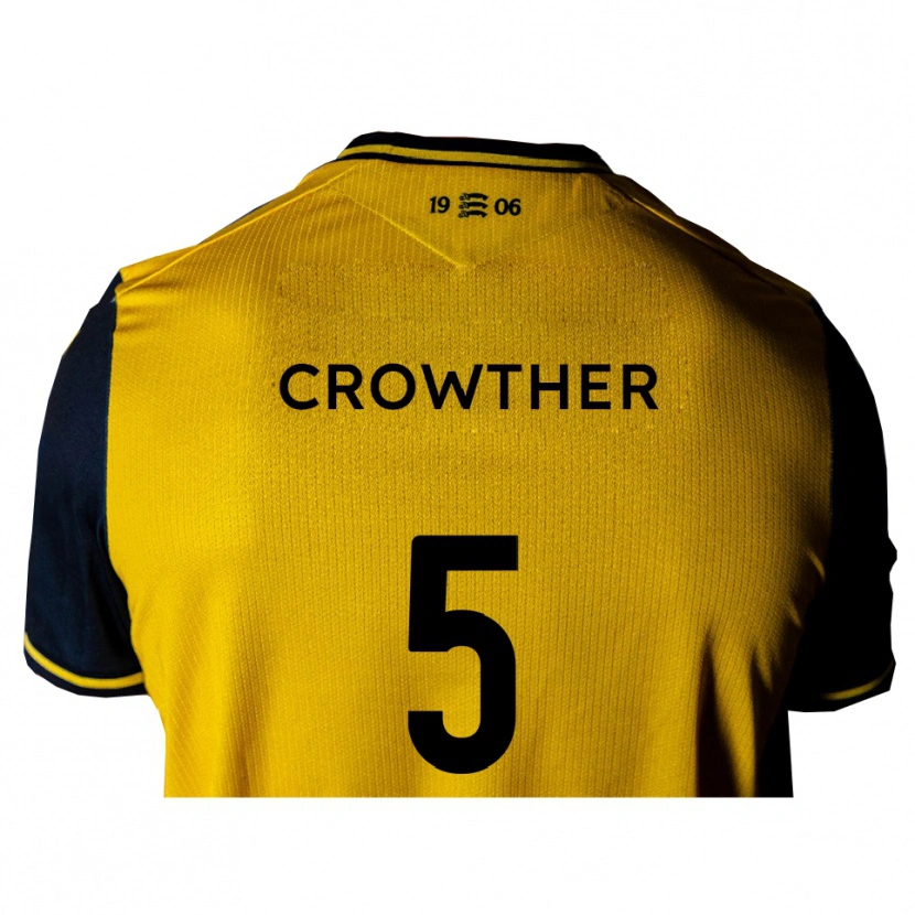 Danxen Kinderen Adam Crowther #5 Geel Zwart Uitshirt Uittenue 2025/26 T-Shirt België