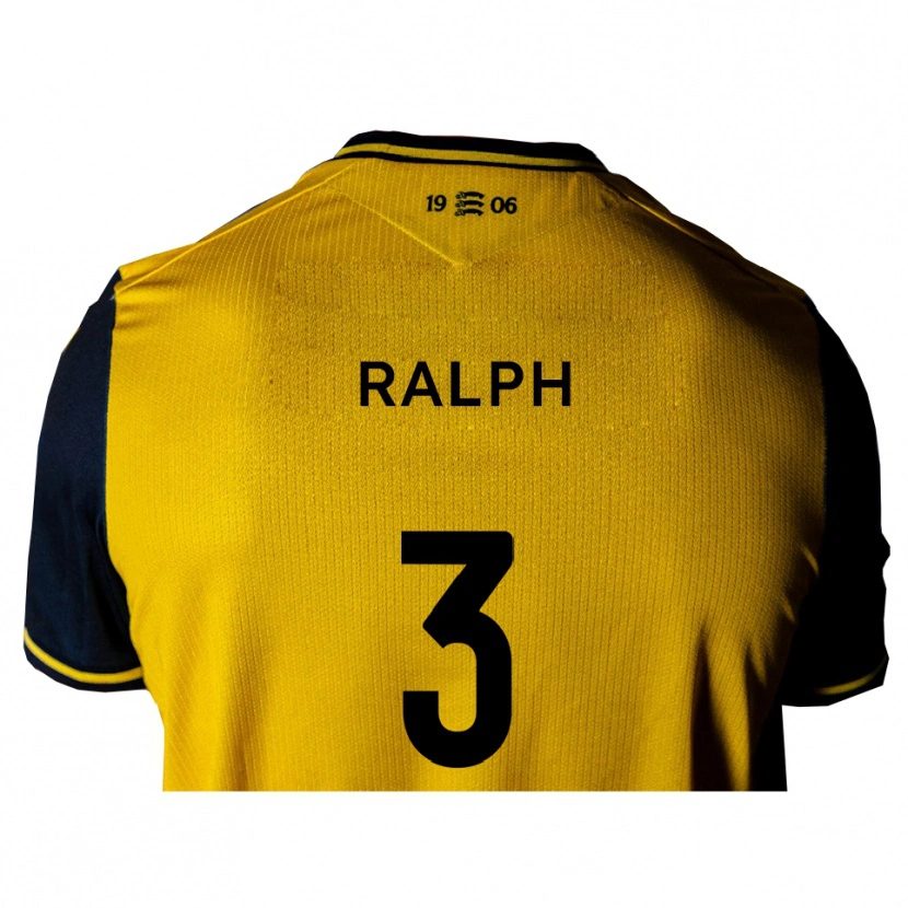 Danxen Kinderen Nathan Ralph #3 Geel Zwart Uitshirt Uittenue 2025/26 T-Shirt België
