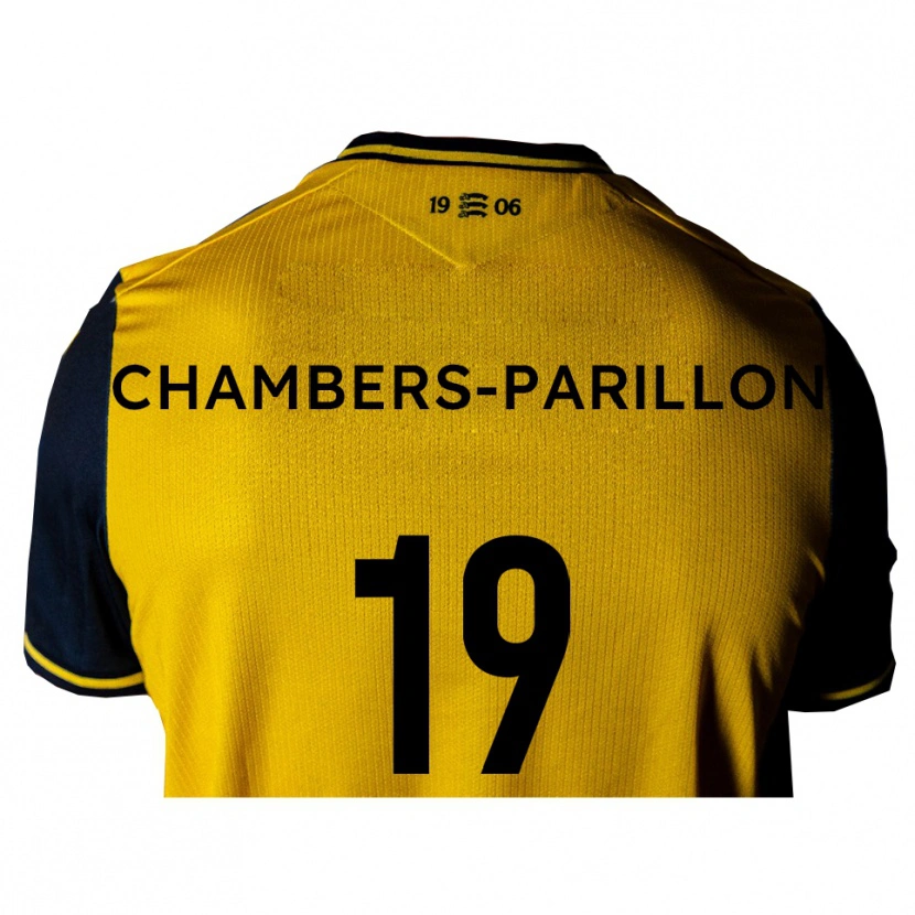 Danxen Kinderen Leon Chambers-Parillon #19 Geel Zwart Uitshirt Uittenue 2025/26 T-Shirt België