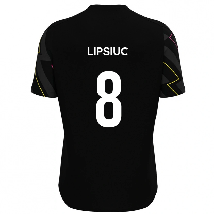 Danxen Kinderen Darius Lipsiuc #8 Zwart Grijs Uitshirt Uittenue 2025/26 T-Shirt België