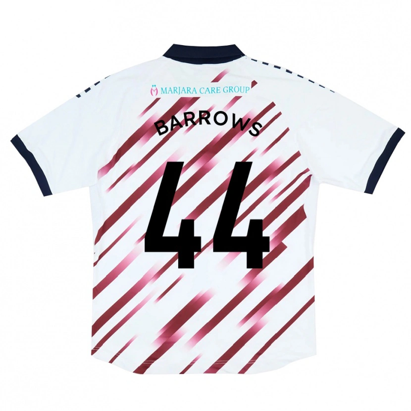Danxen Kinderen Ross Barrows #44 Wit Rood Uitshirt Uittenue 2025/26 T-Shirt België
