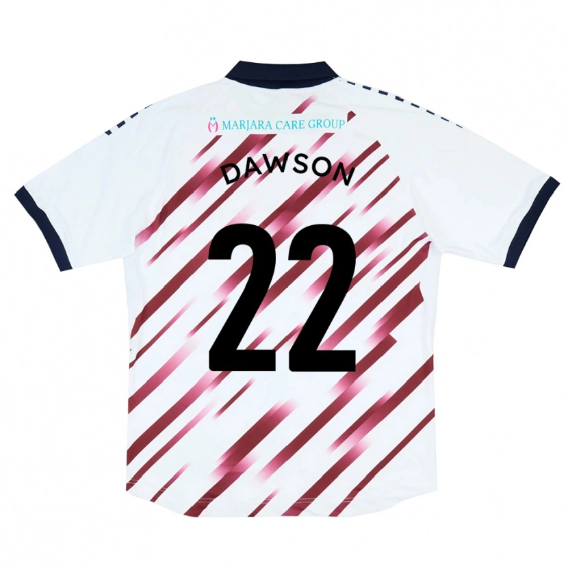 Danxen Kinderen Joey Dawson #22 Wit Rood Uitshirt Uittenue 2025/26 T-Shirt België