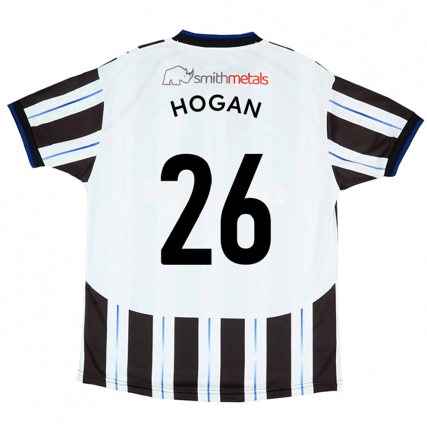 Danxen Kinderen Liam Hogan #26 Wit Zwart Uitshirt Uittenue 2025/26 T-Shirt België