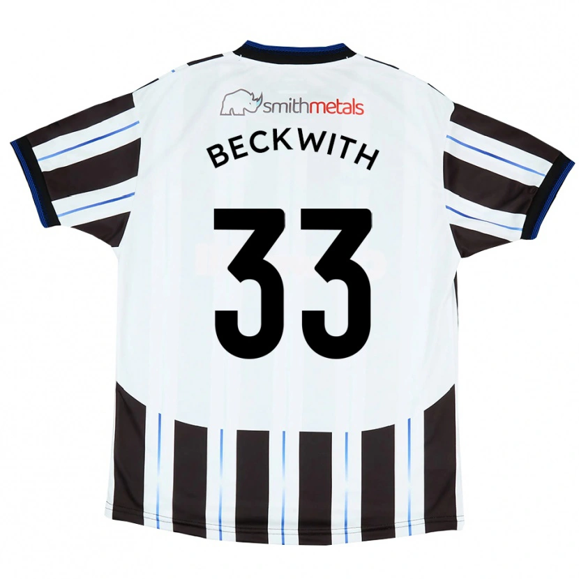Danxen Kinderen Sam Beckwith #33 Wit Zwart Uitshirt Uittenue 2025/26 T-Shirt België