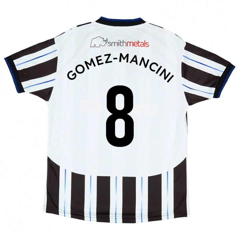 Danxen Kinderen Anthony Gomez-Mancini #8 Wit Zwart Uitshirt Uittenue 2025/26 T-Shirt België