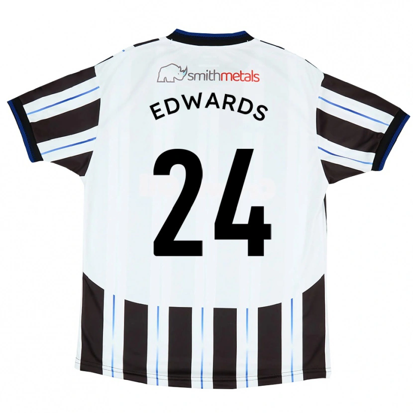 Danxen Kinderen Corey Edwards #24 Wit Zwart Uitshirt Uittenue 2025/26 T-Shirt België