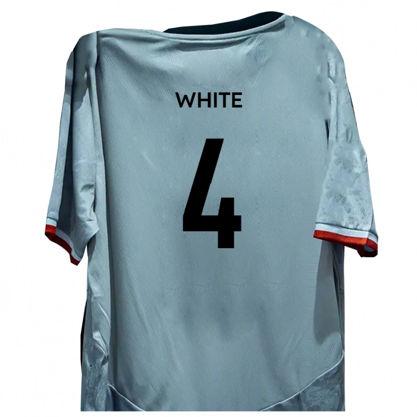 Danxen Kinderen Tom White #4 Wit Zwart Uitshirt Uittenue 2025/26 T-Shirt België