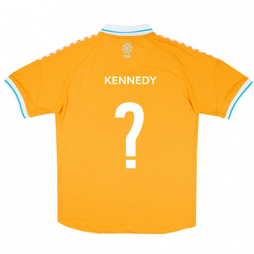 Danxen Kinderen Leo Kennedy #0 Geel Blauw Uitshirt Uittenue 2025/26 T-Shirt België
