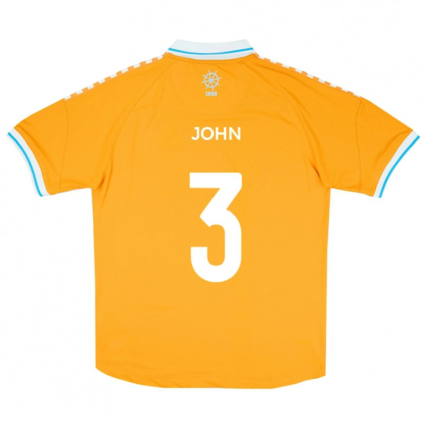 Danxen Kinderen Cameron John #3 Geel Blauw Uitshirt Uittenue 2025/26 T-Shirt België