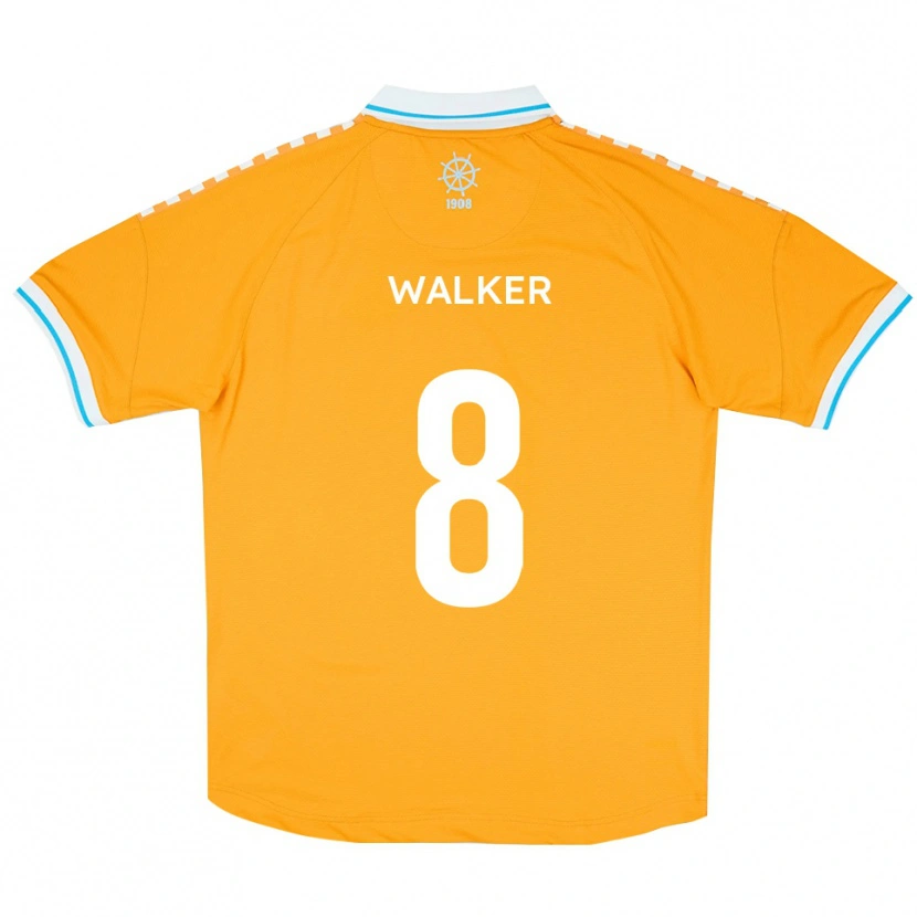 Danxen Kinderen Brad Walker #8 Geel Blauw Uitshirt Uittenue 2025/26 T-Shirt België