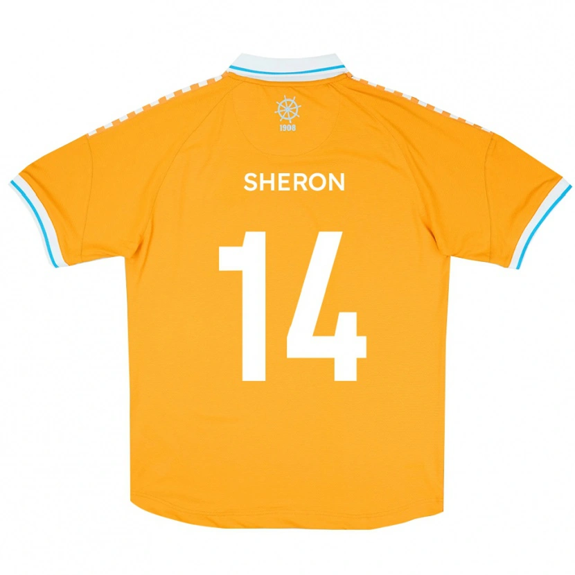 Danxen Kinderen Nathan Sheron #14 Geel Blauw Uitshirt Uittenue 2025/26 T-Shirt België