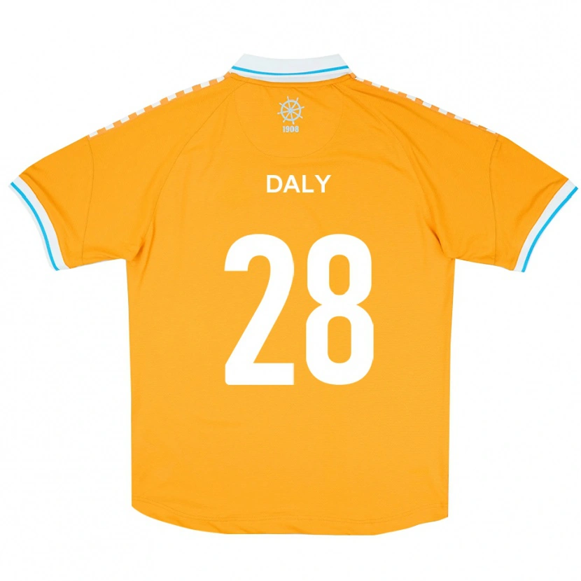 Danxen Kinderen Matty Daly #28 Geel Blauw Uitshirt Uittenue 2025/26 T-Shirt België
