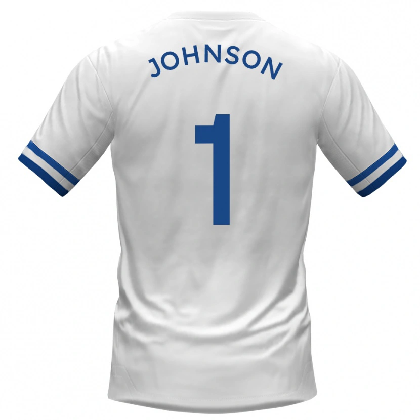 Danxen Kinderen Sam Johnson #1 Wit Blauw Uitshirt Uittenue 2025/26 T-Shirt België