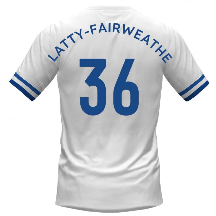 Danxen Kinderen Thierry Latty-Fairweather #36 Wit Blauw Uitshirt Uittenue 2025/26 T-Shirt België