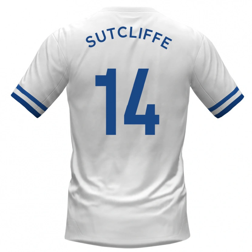 Danxen Kinderen Harvey Sutcliffe #14 Wit Blauw Uitshirt Uittenue 2025/26 T-Shirt België