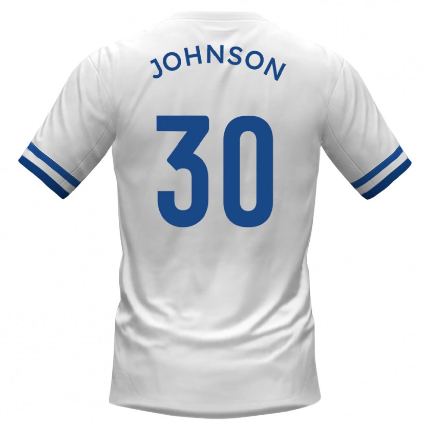 Danxen Kinderen Cody Johnson #30 Wit Blauw Uitshirt Uittenue 2025/26 T-Shirt België