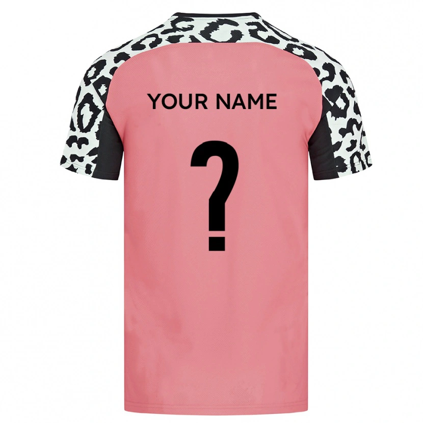 Danxen Kinderen Uw Naam #0 Roze Zwart Uitshirt Uittenue 2025/26 T-Shirt België