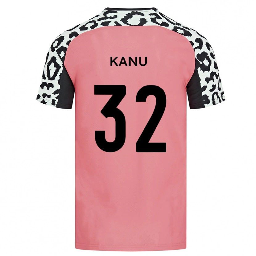 Danxen Kinderen Abraham Kanu #32 Roze Zwart Uitshirt Uittenue 2025/26 T-Shirt België