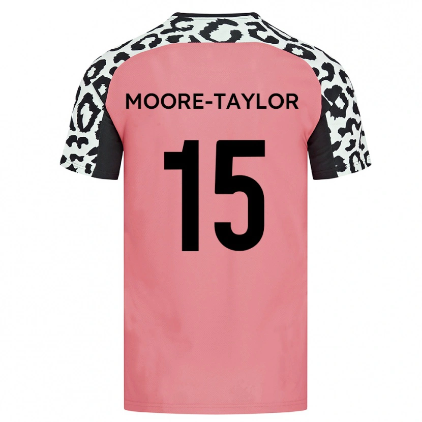 Danxen Kinderen Jordan Moore-Taylor #15 Roze Zwart Uitshirt Uittenue 2025/26 T-Shirt België