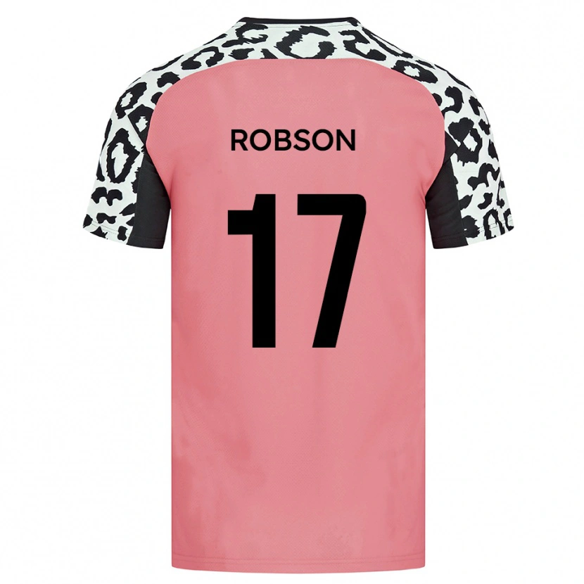 Danxen Kinderen Jamie Robson #17 Roze Zwart Uitshirt Uittenue 2025/26 T-Shirt België