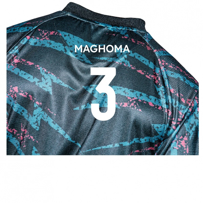 Danxen Kinderen Christian Maghoma #3 Zwart Marine Uitshirt Uittenue 2025/26 T-Shirt België