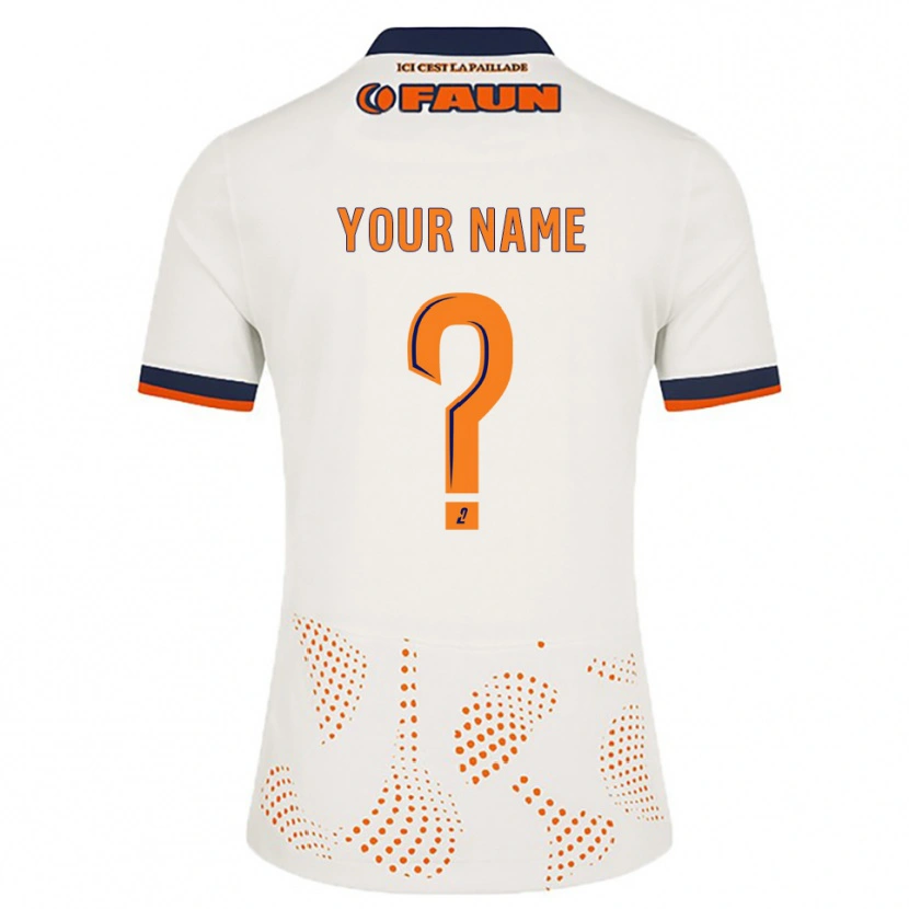 Danxen Kinderen Uw Naam #0 Wit Oranje Uitshirt Uittenue 2025/26 T-Shirt België
