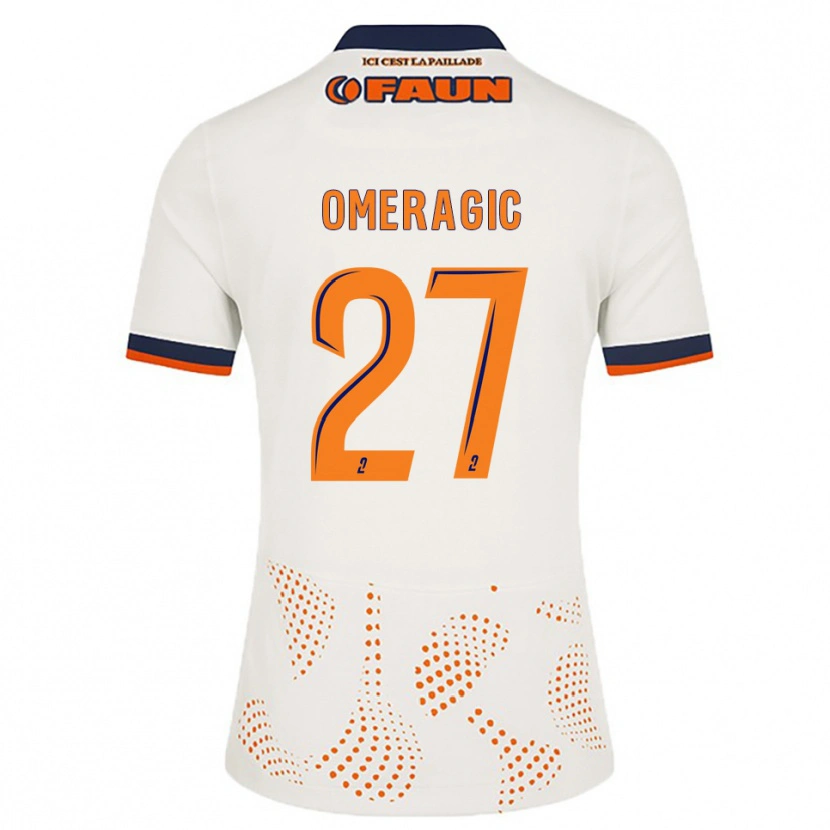 Danxen Kinderen Becir Omeragic #27 Wit Oranje Uitshirt Uittenue 2025/26 T-Shirt België