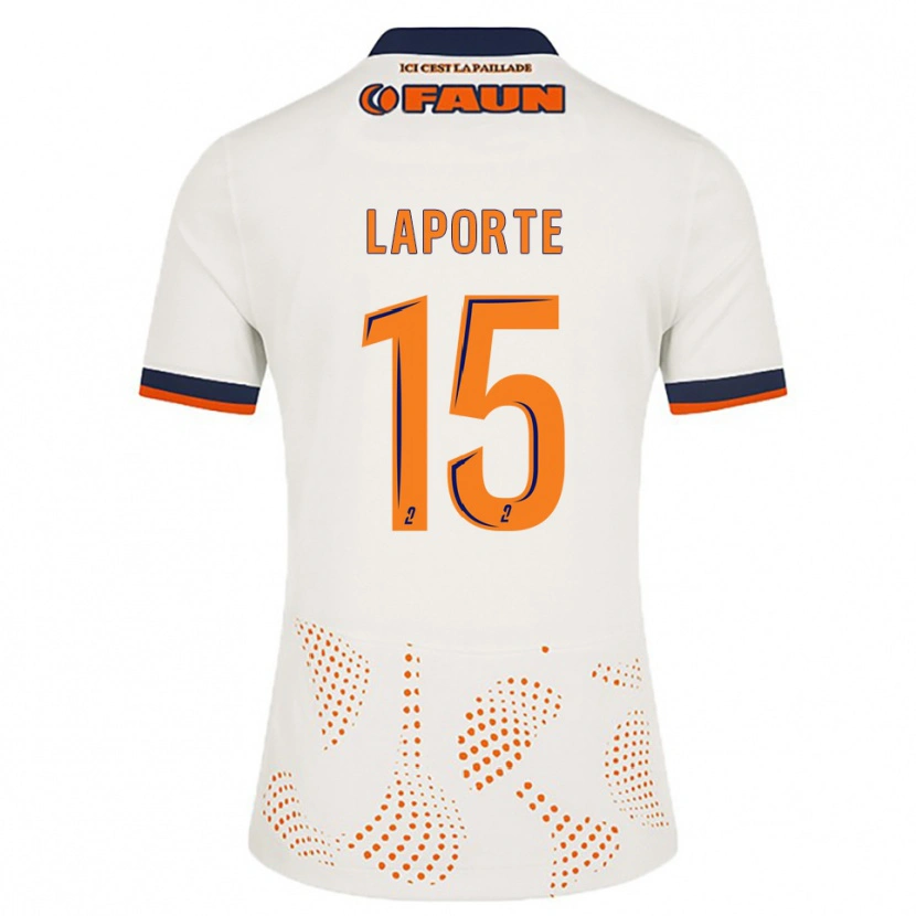 Danxen Kinderen Julien Laporte #15 Wit Oranje Uitshirt Uittenue 2025/26 T-Shirt België