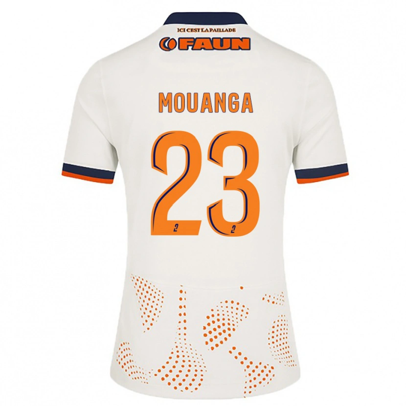 Danxen Kinderen Yaël Mouanga #23 Wit Oranje Uitshirt Uittenue 2025/26 T-Shirt België