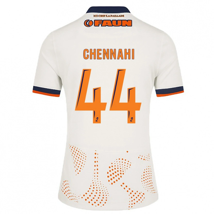 Danxen Kinderen Théo Chennahi #44 Wit Oranje Uitshirt Uittenue 2025/26 T-Shirt België