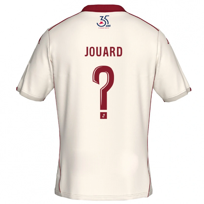 Danxen Kinderen Dylan Jouard #0 Wit Bourgondisch Uitshirt Uittenue 2025/26 T-Shirt België