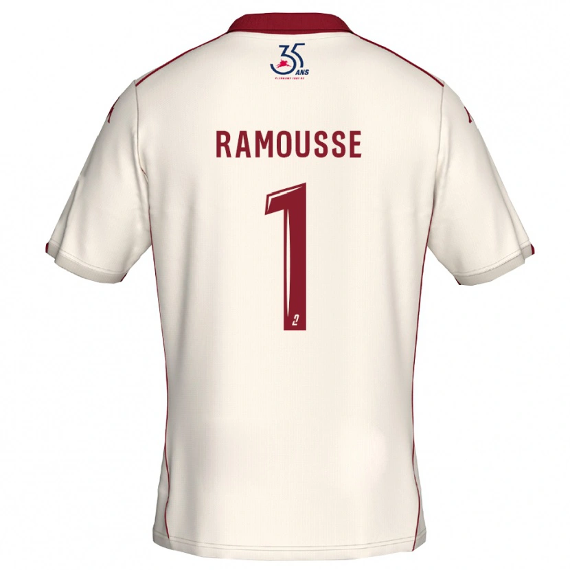 Danxen Kinderen Théo Ramousse #1 Wit Bourgondisch Uitshirt Uittenue 2025/26 T-Shirt België