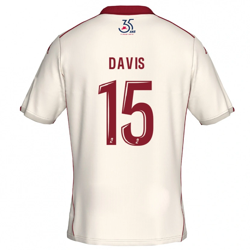 Danxen Kinderen Matthew Davis #15 Wit Bourgondisch Uitshirt Uittenue 2025/26 T-Shirt België