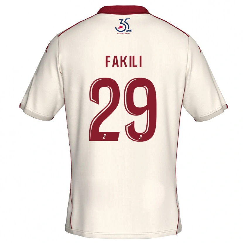 Danxen Kinderen Ilhan Fakili #29 Wit Bourgondisch Uitshirt Uittenue 2025/26 T-Shirt België