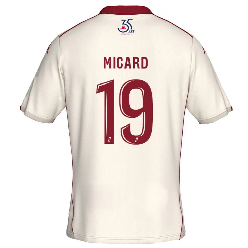 Danxen Kinderen Julie Micard #19 Wit Bourgondisch Uitshirt Uittenue 2025/26 T-Shirt België