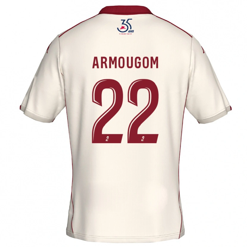 Danxen Kinderen Yoël Armougom #22 Wit Bourgondisch Uitshirt Uittenue 2025/26 T-Shirt België