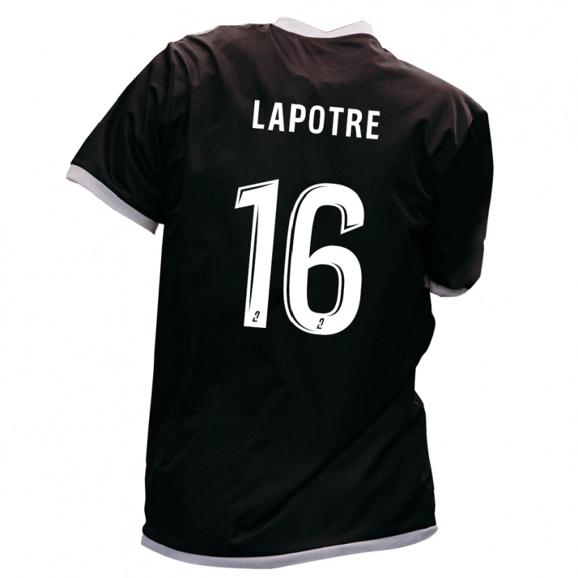 Danxen Kinderen Gabriel Lapôtre #16 Zwart Goud Uitshirt Uittenue 2025/26 T-Shirt België