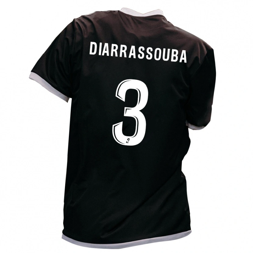 Danxen Kinderen Corneille Diarrassouba #3 Zwart Goud Uitshirt Uittenue 2025/26 T-Shirt België