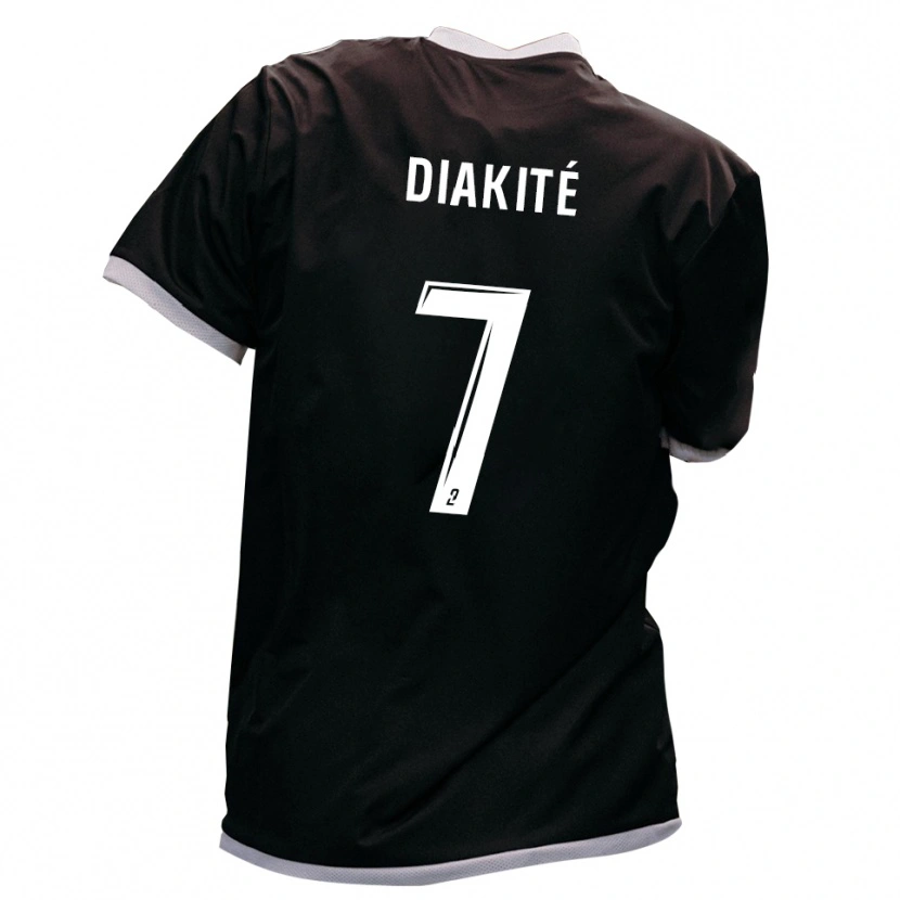 Danxen Kinderen Lassina Diakité #7 Zwart Goud Uitshirt Uittenue 2025/26 T-Shirt België