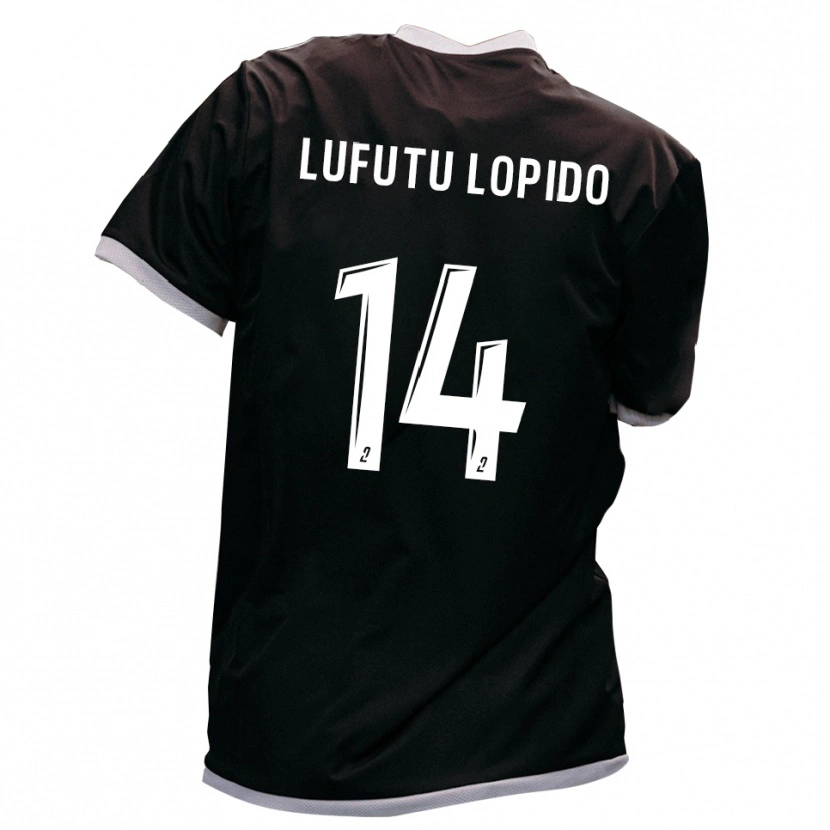 Danxen Kinderen Brooklyn Lufutu Lopido #14 Zwart Goud Uitshirt Uittenue 2025/26 T-Shirt België