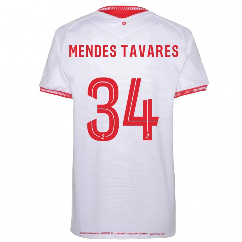 Danxen Kinderen Carlos Mendes Tavares #34 Zwart Rood Uitshirt Uittenue 2025/26 T-Shirt België