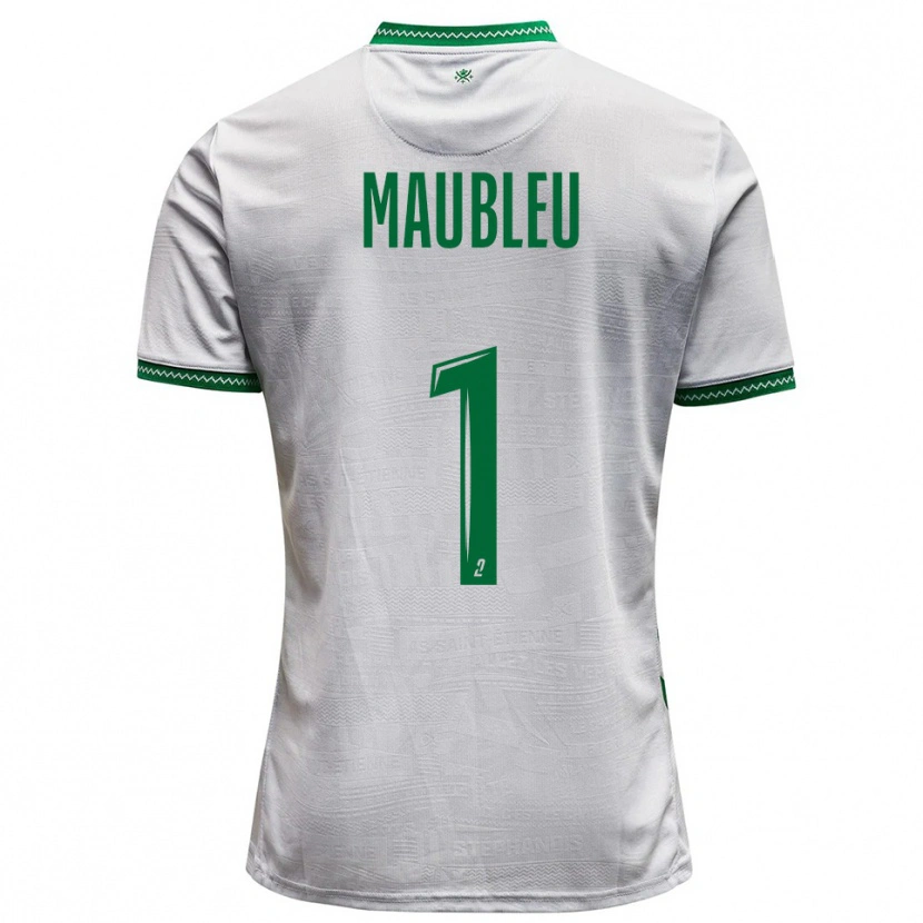 Danxen Kinderen Brice Maubleu #1 Wit Groen Uitshirt Uittenue 2025/26 T-Shirt België