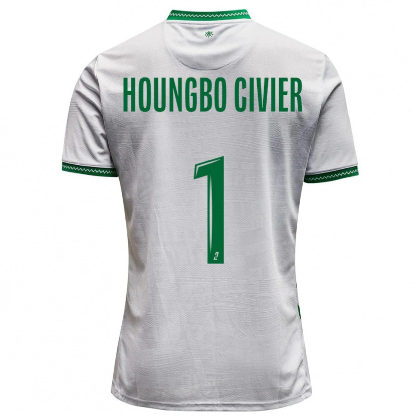 Danxen Kinderen Matéo Houngbo Civier #1 Wit Groen Uitshirt Uittenue 2025/26 T-Shirt België
