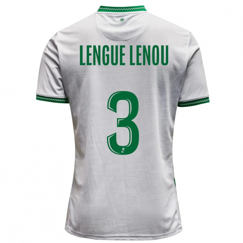 Danxen Kinderen Maxime Lengue Lenou #3 Wit Groen Uitshirt Uittenue 2025/26 T-Shirt België