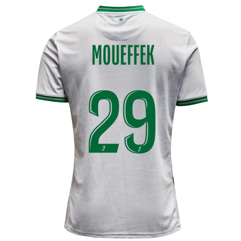 Danxen Kinderen Aïmen Moueffek #29 Wit Groen Uitshirt Uittenue 2025/26 T-Shirt België